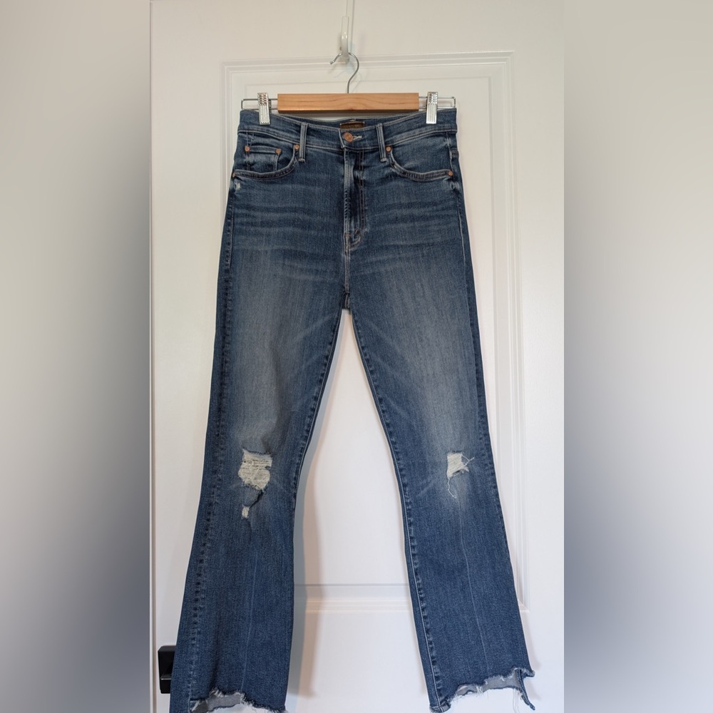 MOTHER Women’s The Insider Crop Step Chew Dancing on Coals Jeans Size 27
